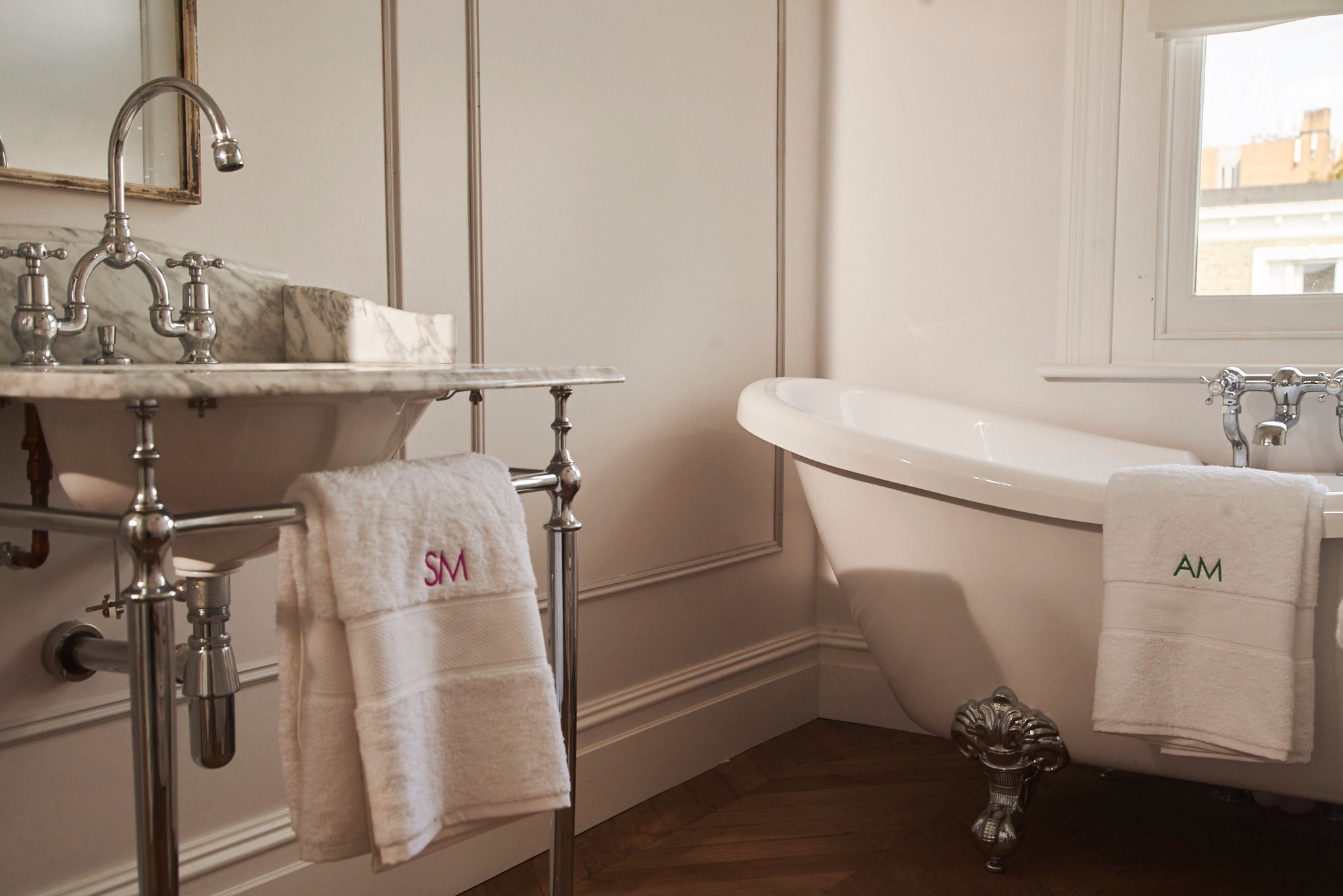 luxurious white towels