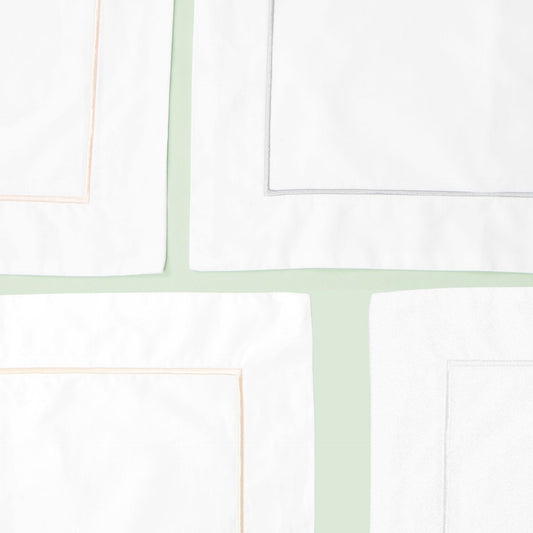 Classic Hotel 300 Thread Count Oxford Pillowcase Pair with Coloured Embroidery
