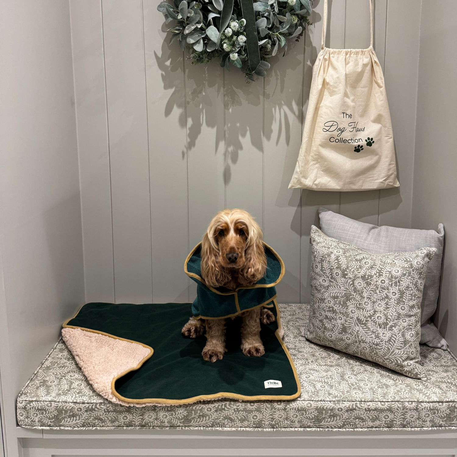 Forest Green Dog Mat - Sherpa Back