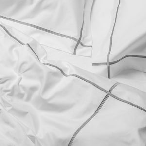 hotel grey cord bedlinen