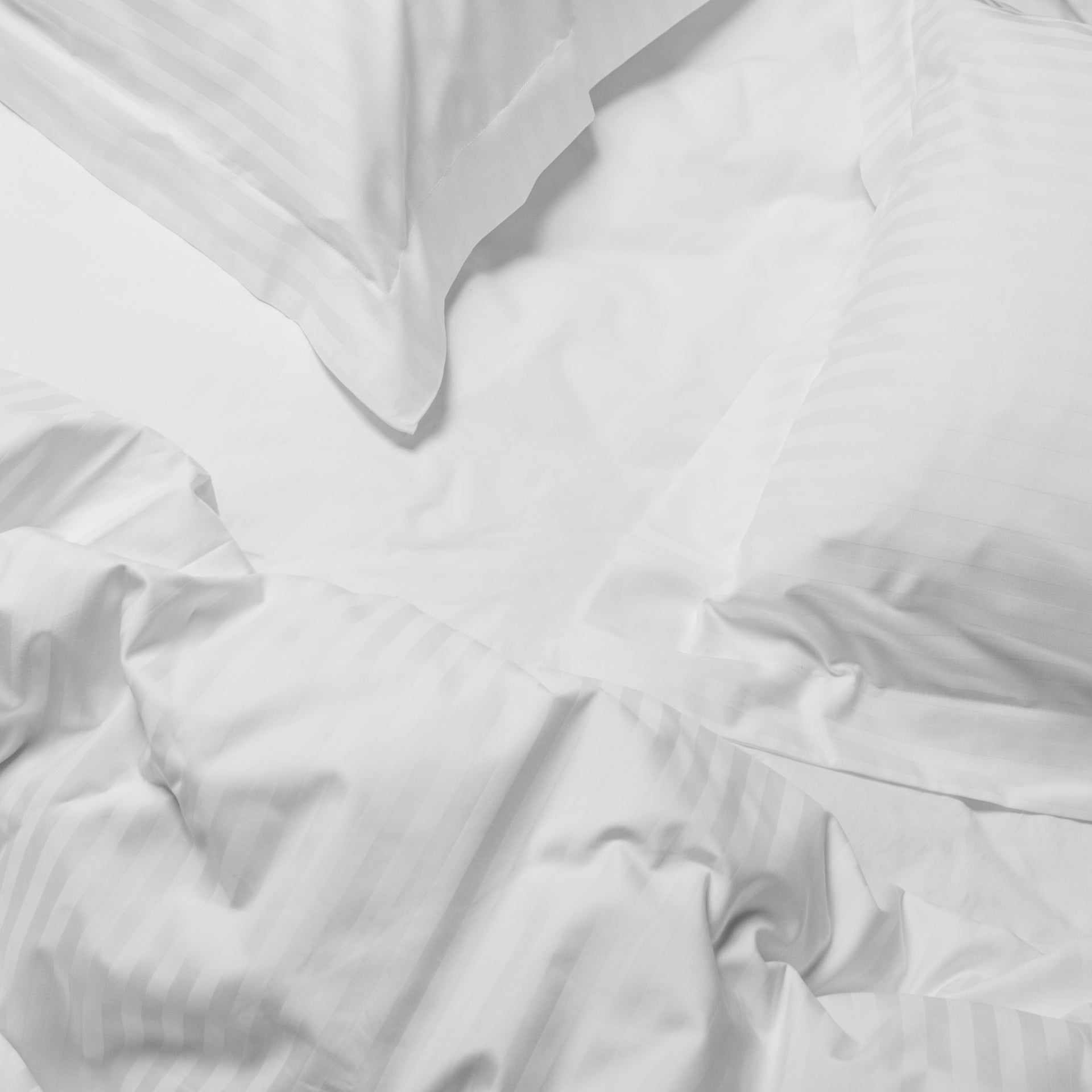 hotel stripe sateen linen