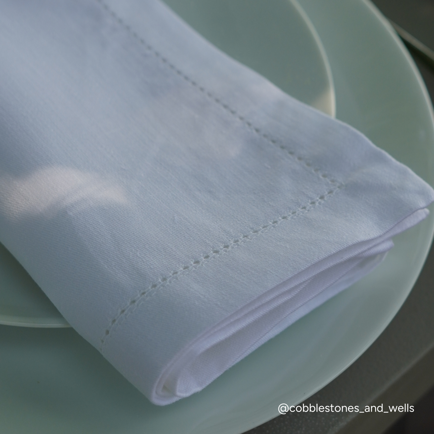 Set Of 4 Hemstitch Linen Napkins