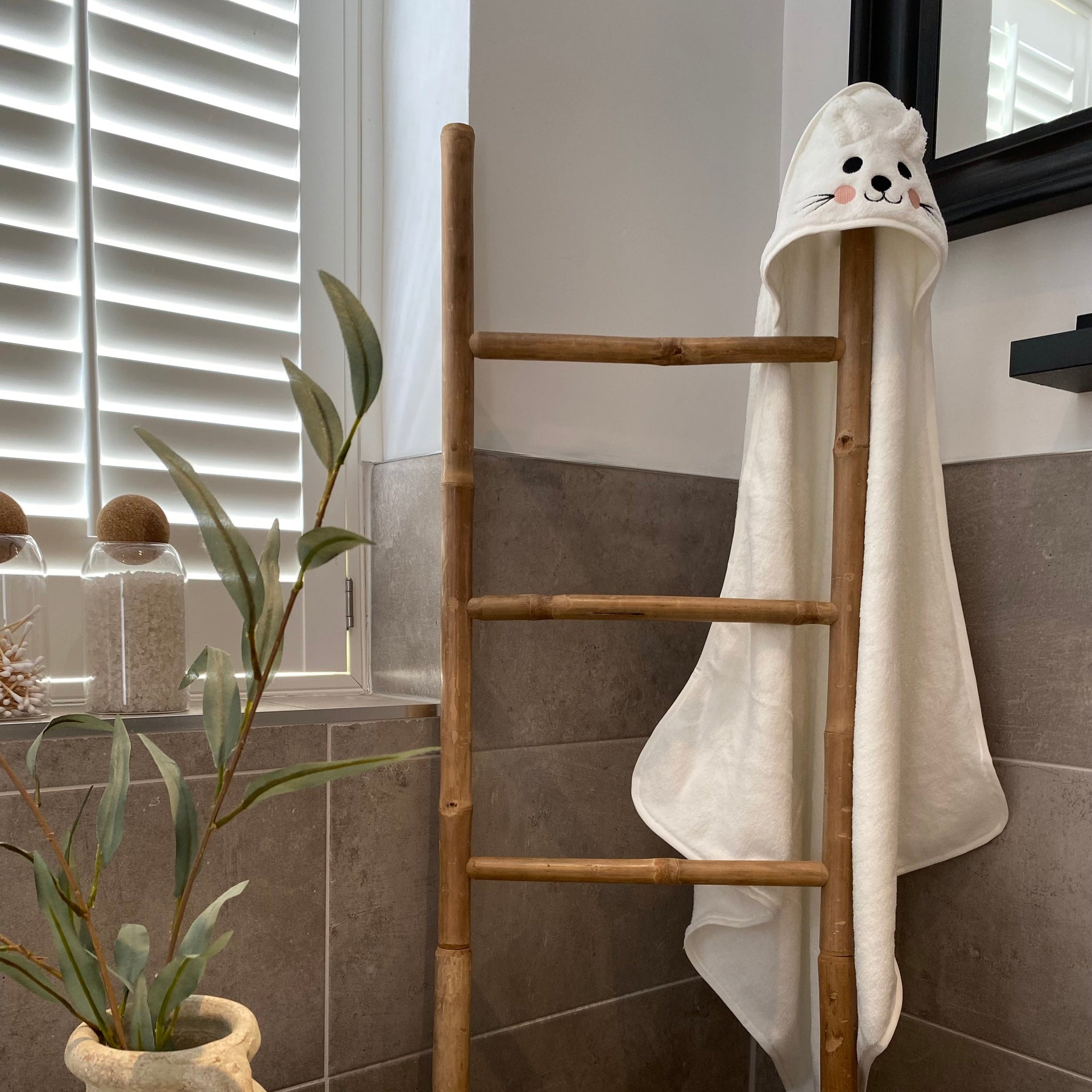 Super-Soft Baby Hooded Towel with Embroidery