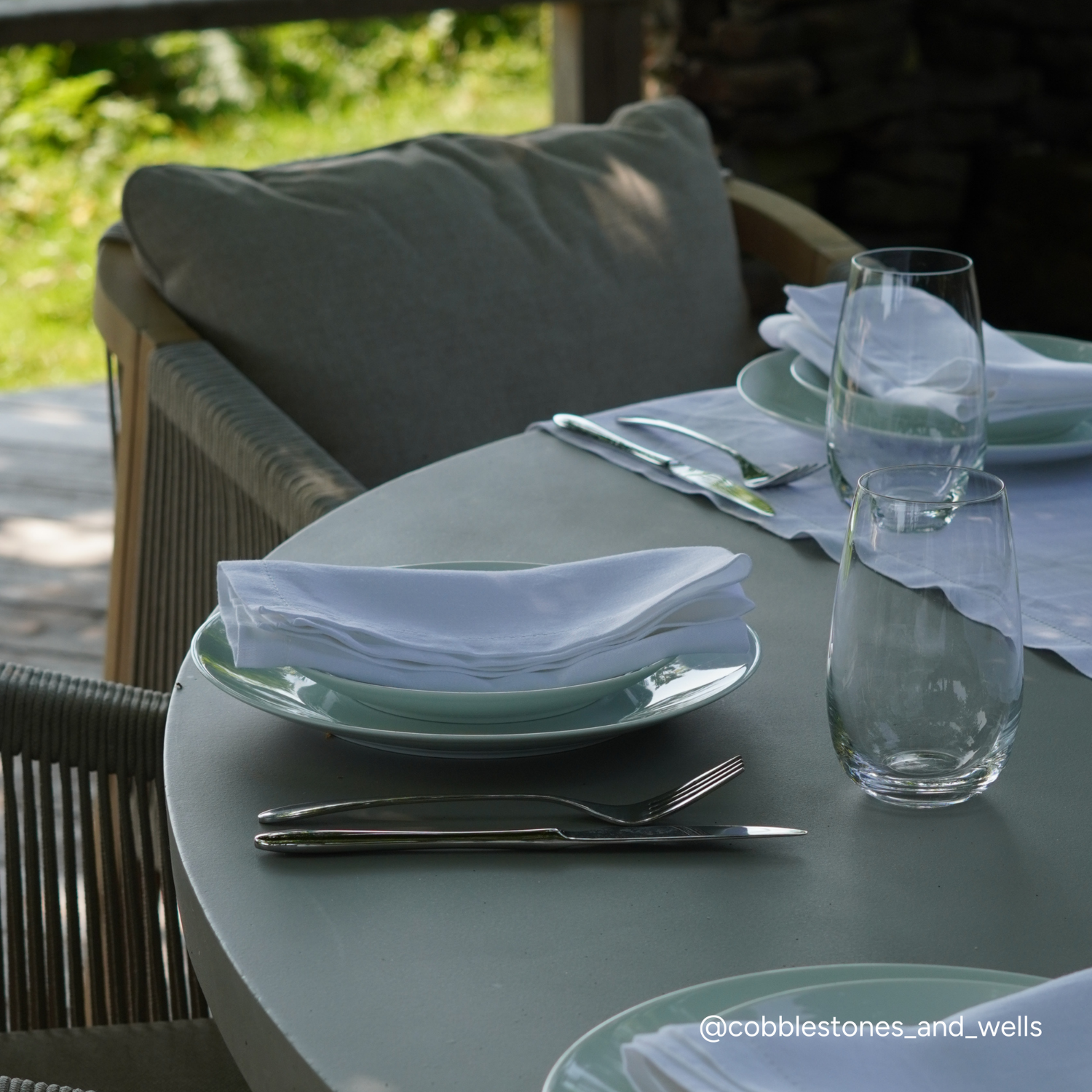 Set Of 4 Hemstitch Linen Napkins