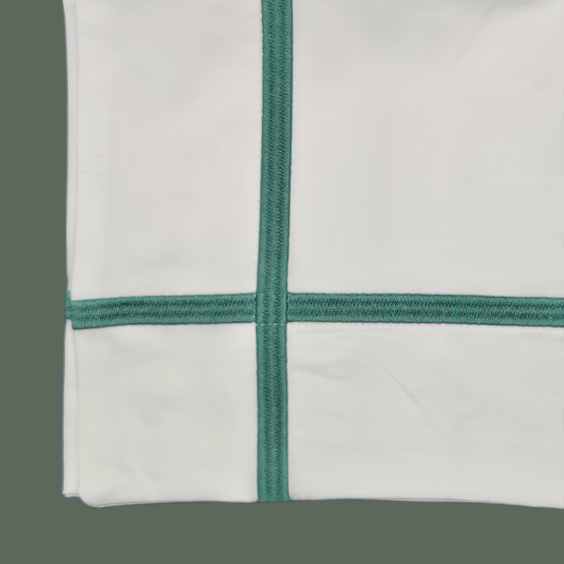 Peacock Green Cross Border 400 Thread Count Bedlinen Set