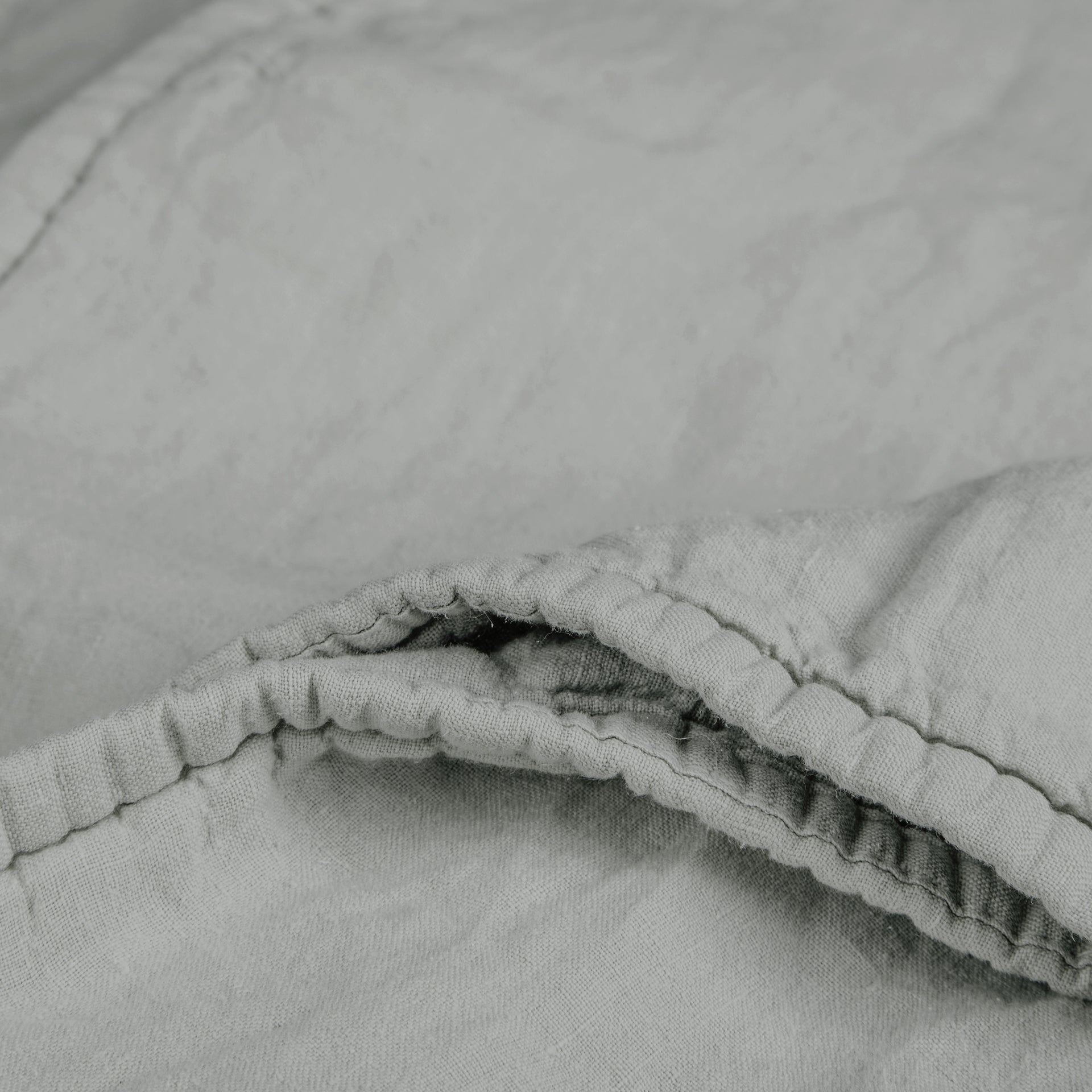 Oatmeal Linen Quilted Throw
