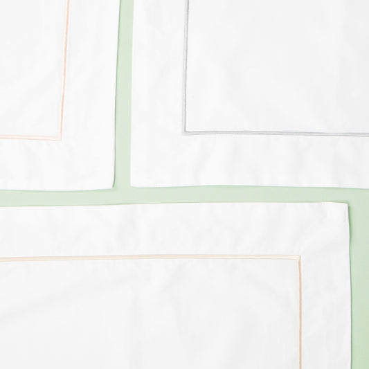 Classic Hotel 300 Thread Count Oxford Pillowcase Pair with Coloured Embroidery