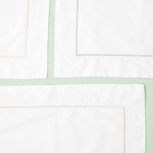 Classic Hotel 300 Thread Count Oxford Pillowcase Pair with Coloured Embroidery