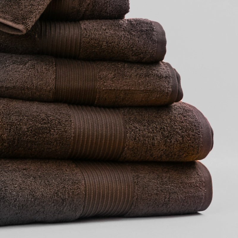 5 star hotel towels dark brown 