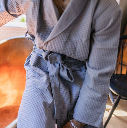 Spa Grey Waffle Robe